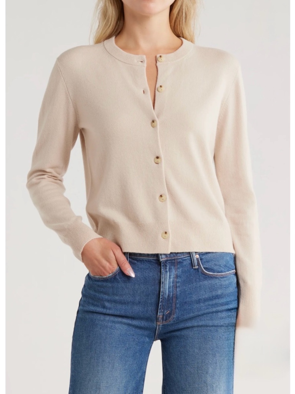 Vince Beige Cashmere Wool Cardigan Sweater size S - Picture 9 of 9